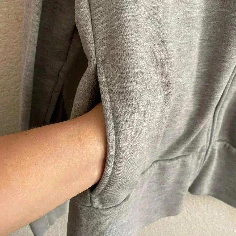 Nike Women's Dry Fleece Full Zip Hoodie Grey/Pink M